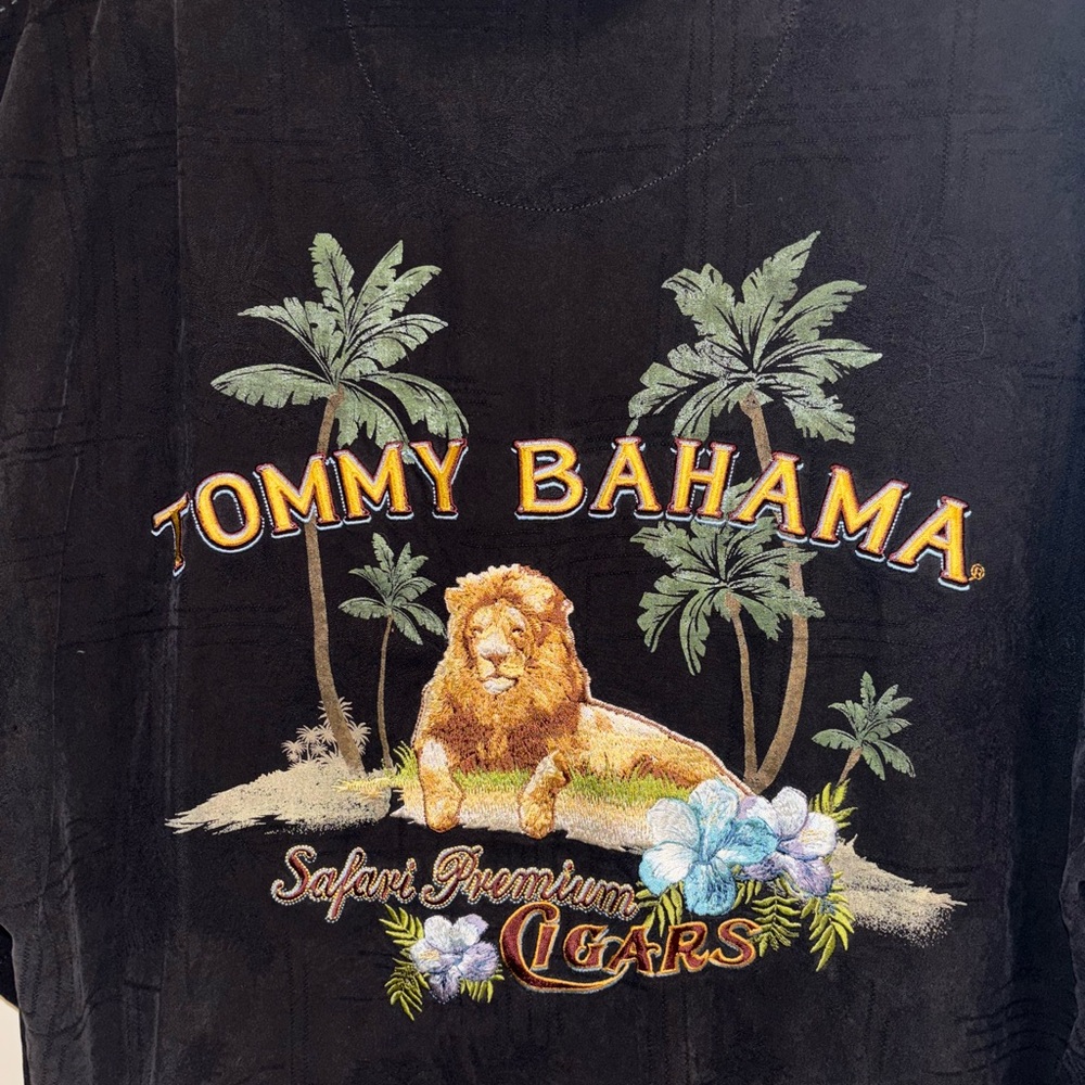 Tommy Bahama Black button down shirt